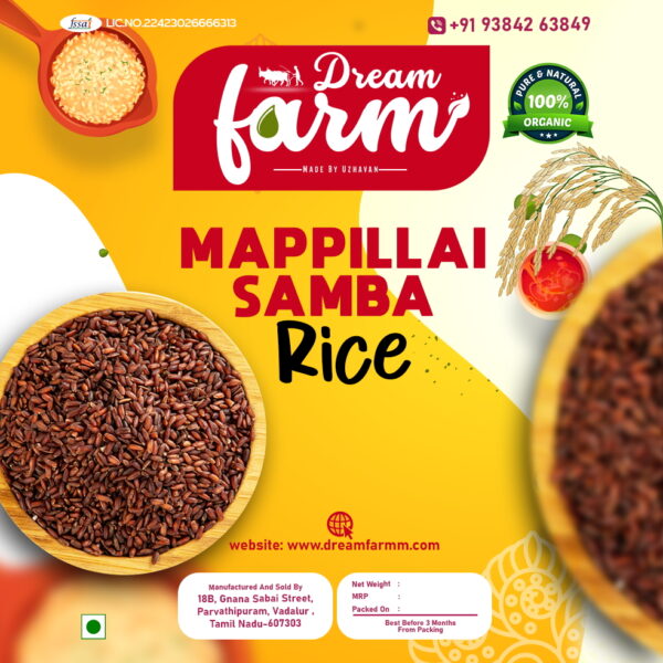 VIVASAYI MAPPILLAI SAMBA RICE 500G