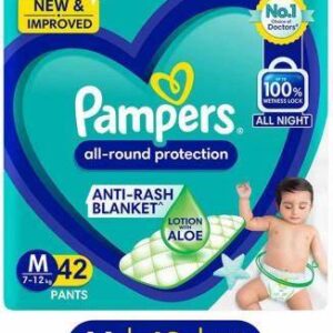 PAMPERS-SIZE -M-7-12KG-42+4 FREE