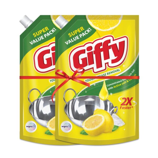 GIFFY LEMON D/WASH LIQ.900ML 1+1