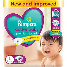 Pampers Active Baby -L 50pcs