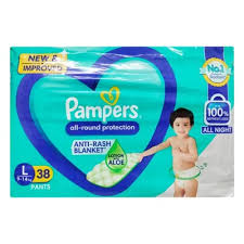 Pampers - L 38pcs  Lotus and Aloe [9-14kg]