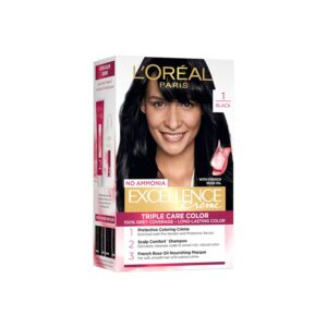 l'oreal paris excellence creme hair color 1 black 72ml+100g