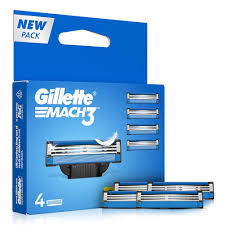 Gillette Mach3 Razor +Cartridge 4pcs