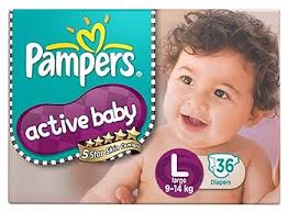 Pampers Active baby L 36 Pcs