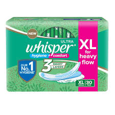 Whisper Ultra Hygiene+Comfort XL 30pcs